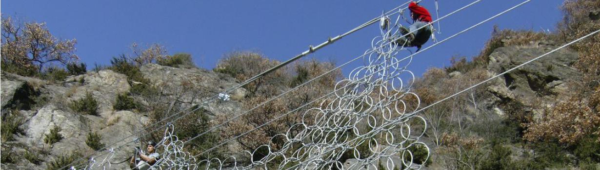 Maccaferri rockfall barrier catch fence banner image
