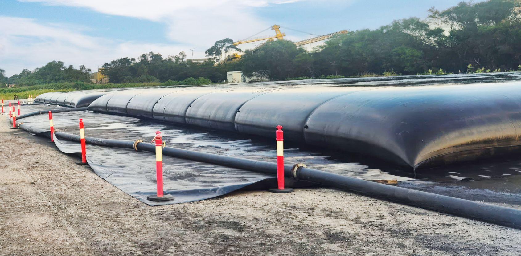 geotube dewatering container reduces coal fines